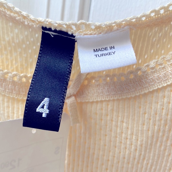 NWT Divided By H&M Everyday People Scallop Trim Yellow Tank Top Women's Size 4 ! - Picture 4 of 10